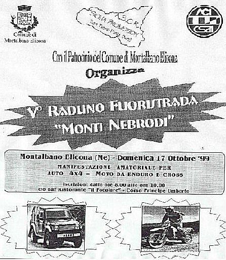 locandina raduno fuoristrada 1999